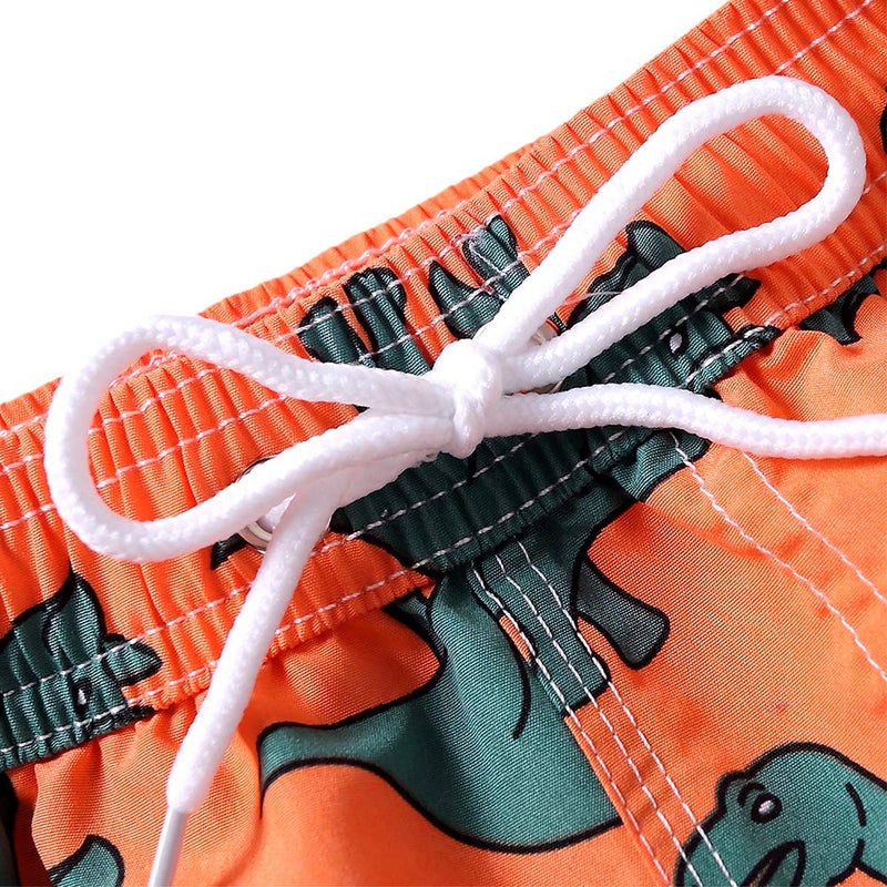 techcity Boys Swim Trunks, Quick Dry Beach Swim Shorts Little Boys Bathing Suit Swimsuit Toddler Boy Swimwear with Mesh Lining, 3-14 Years (7-8 Years, Dinosaur) - Image 3